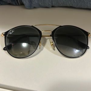 Ray Ban Black and Gold Frames